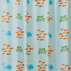 Gudgoodie 100% Cotton Canvas Curtains - Undersea Oasis - FSCT044W13