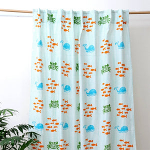 Gudgoodie 100% Cotton Canvas Curtains - Undersea Oasis - FSCT044W13