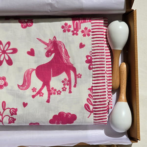 Gudgoodie Baby Gift Set Muslin Dohar and Maracas - Magical Unicorns - GFDH045T13
