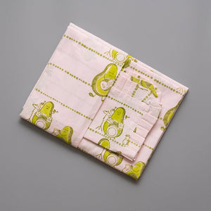 Gudgoodie Flat Crib Bedsheet 100% Cotton Percale - Avocados Jam - BLBS002C13