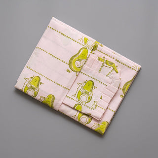 Gudgoodie Flat Crib Bedsheet 100% Cotton Percale - Avocados Jam - BLBS002C13