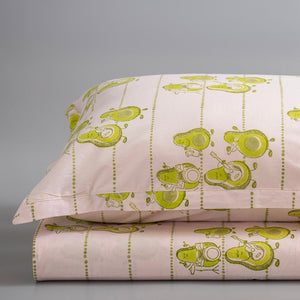 Gudgoodie Flat Crib Bedsheet 100% Cotton Percale - Avocados Jam - BLBS002C13