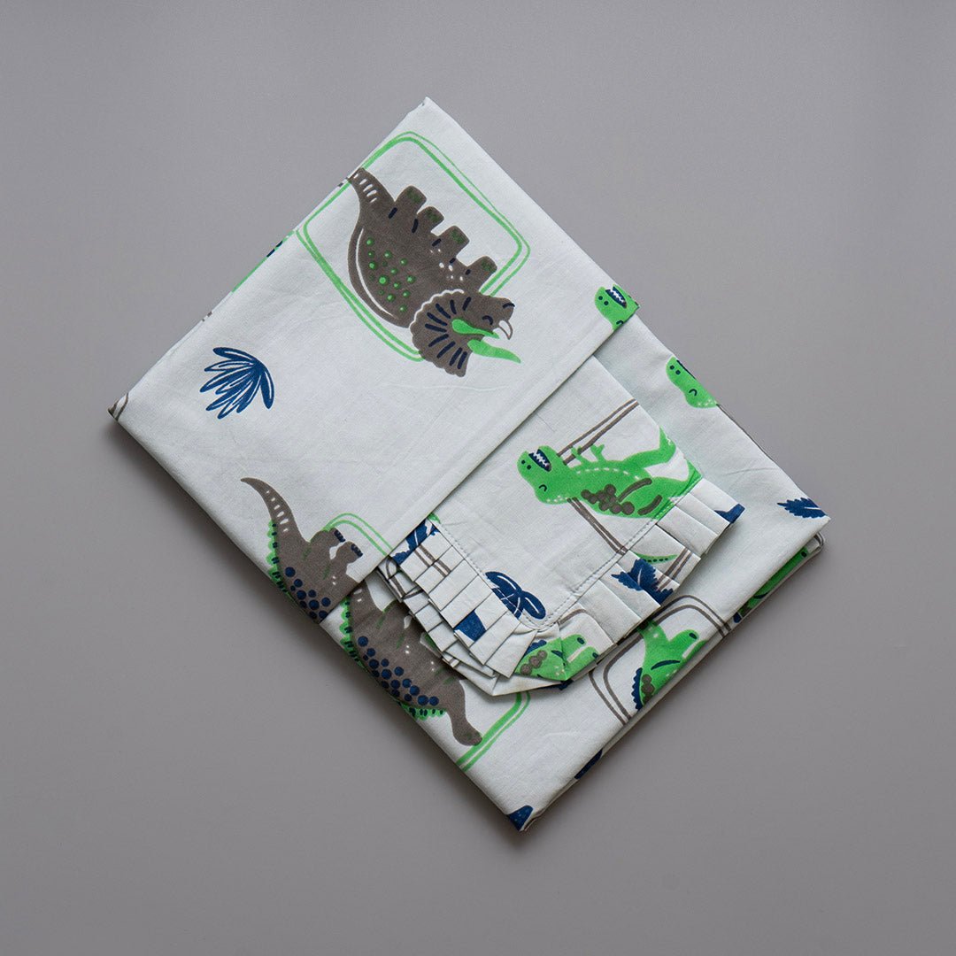 Gudgoodie Flat Crib Bedsheet 100% Cotton Percale - Dinosaur Pals - BLBS010C13