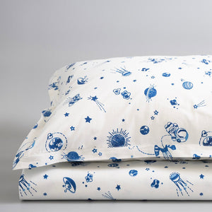 Gudgoodie Flat Crib Bedsheet 100% Cotton Percale - Galactic Adventure - BLBS035C13