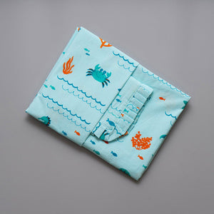 Gudgoodie Flat Crib Bedsheet 100% Cotton Percale - Undersea Oasis - BLBS044C13
