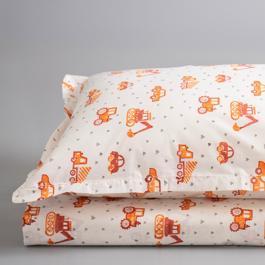 Gudgoodie Flat Crib Bedsheet - 100% Cotton Percale - Vehicles - BLBS046C13