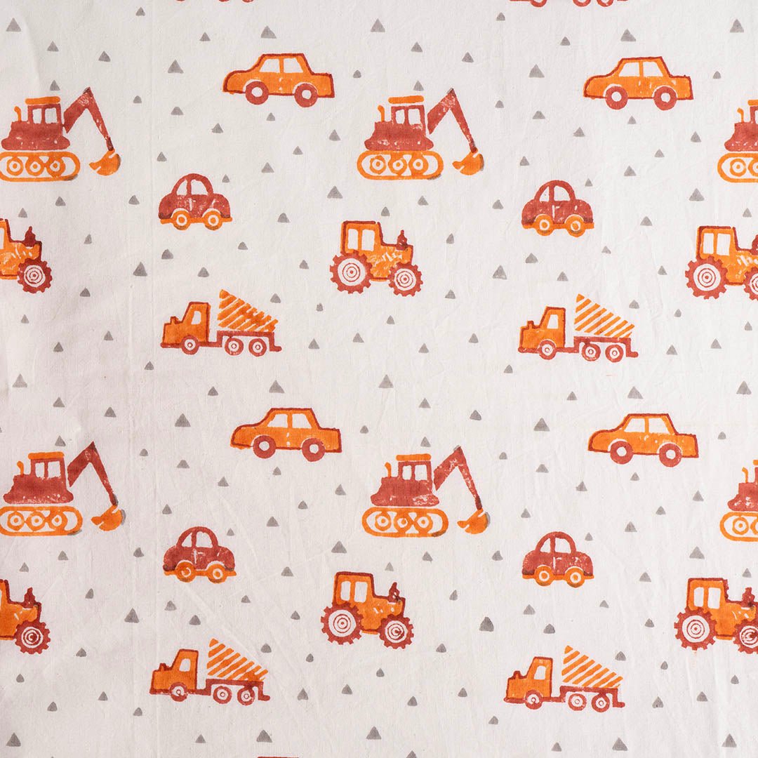Gudgoodie Flat Crib Bedsheet - 100% Cotton Percale - Vehicles - BLBS046C13