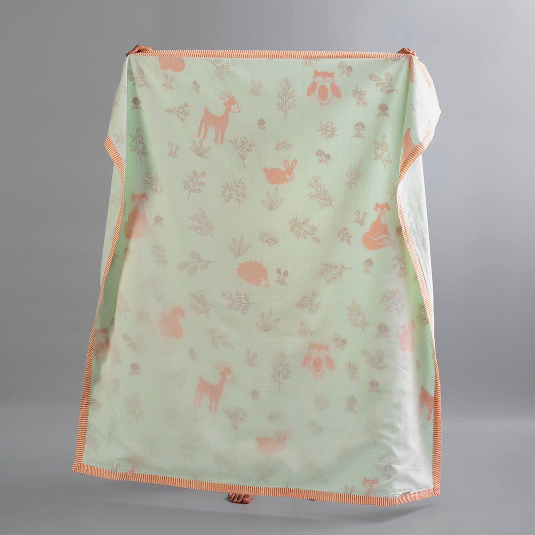 Gudgoodie Kids Cotton Muslin Dohar - Enchanted Forest - BLDH015T13