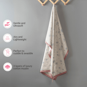 Gudgoodie Kids Cotton Muslin Dohar - Galactic Adventure - BLDH035T13