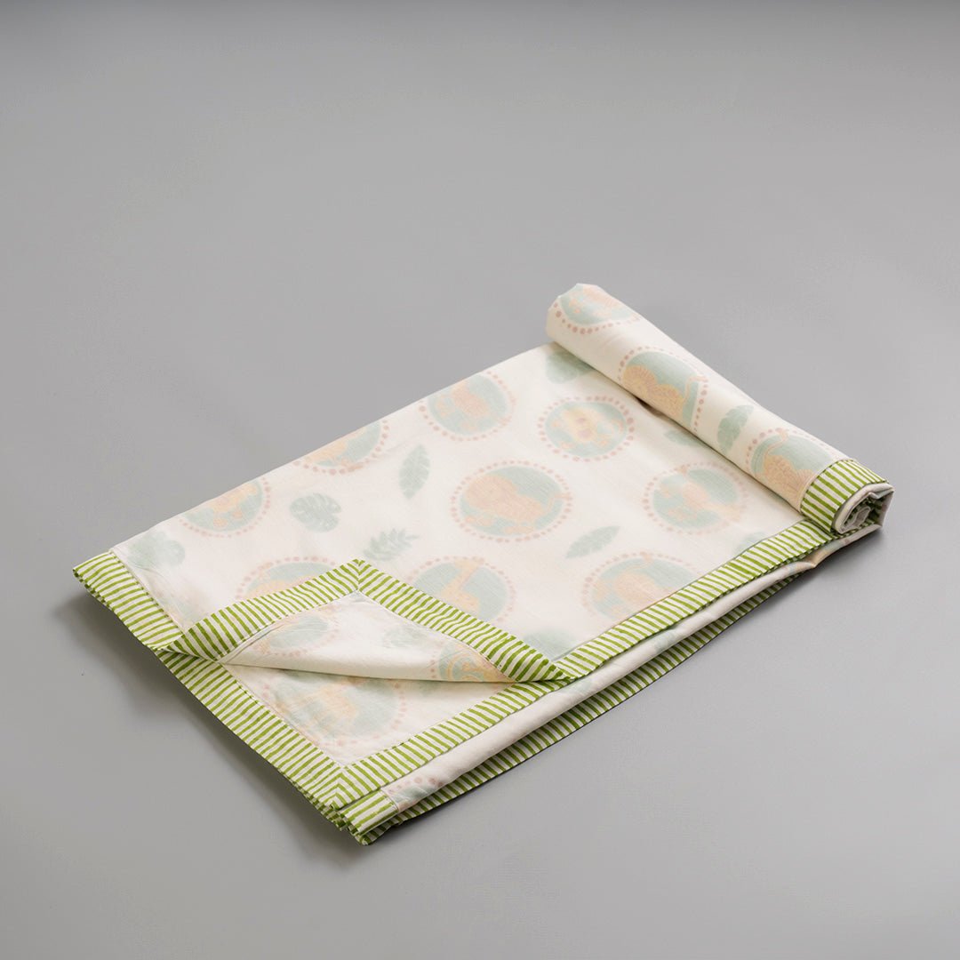 Gudgoodie Kids Cotton Muslin Dohar - Jungle Safari - BLDH032T13