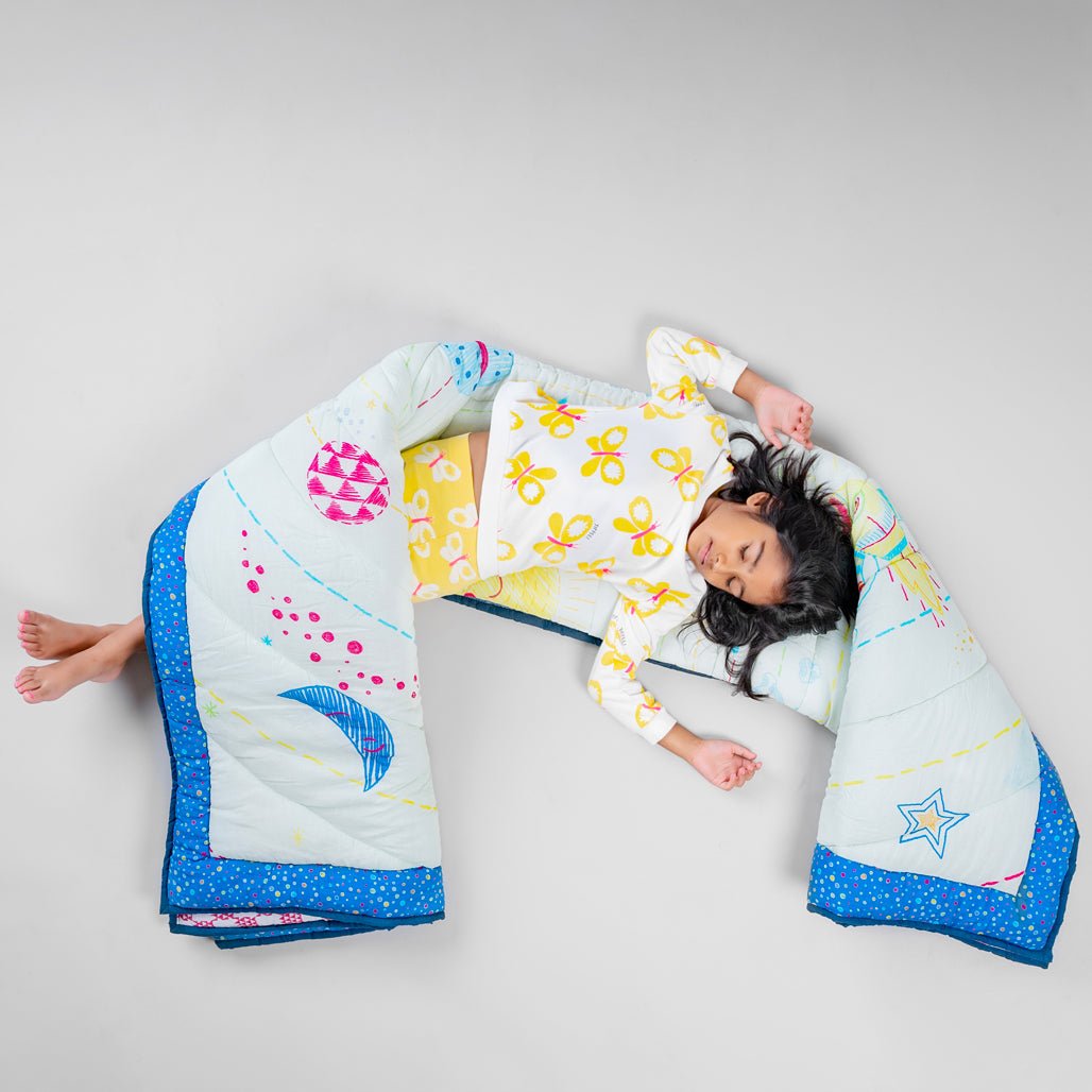 Gudgoodie Premium Cotton Muslin AC Quilt Blanket - Galactic Adventure - BLQT035T13