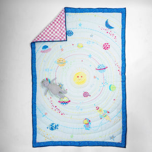 Gudgoodie Premium Cotton Muslin AC Quilt Blanket - Galactic Adventure - BLQT035T13