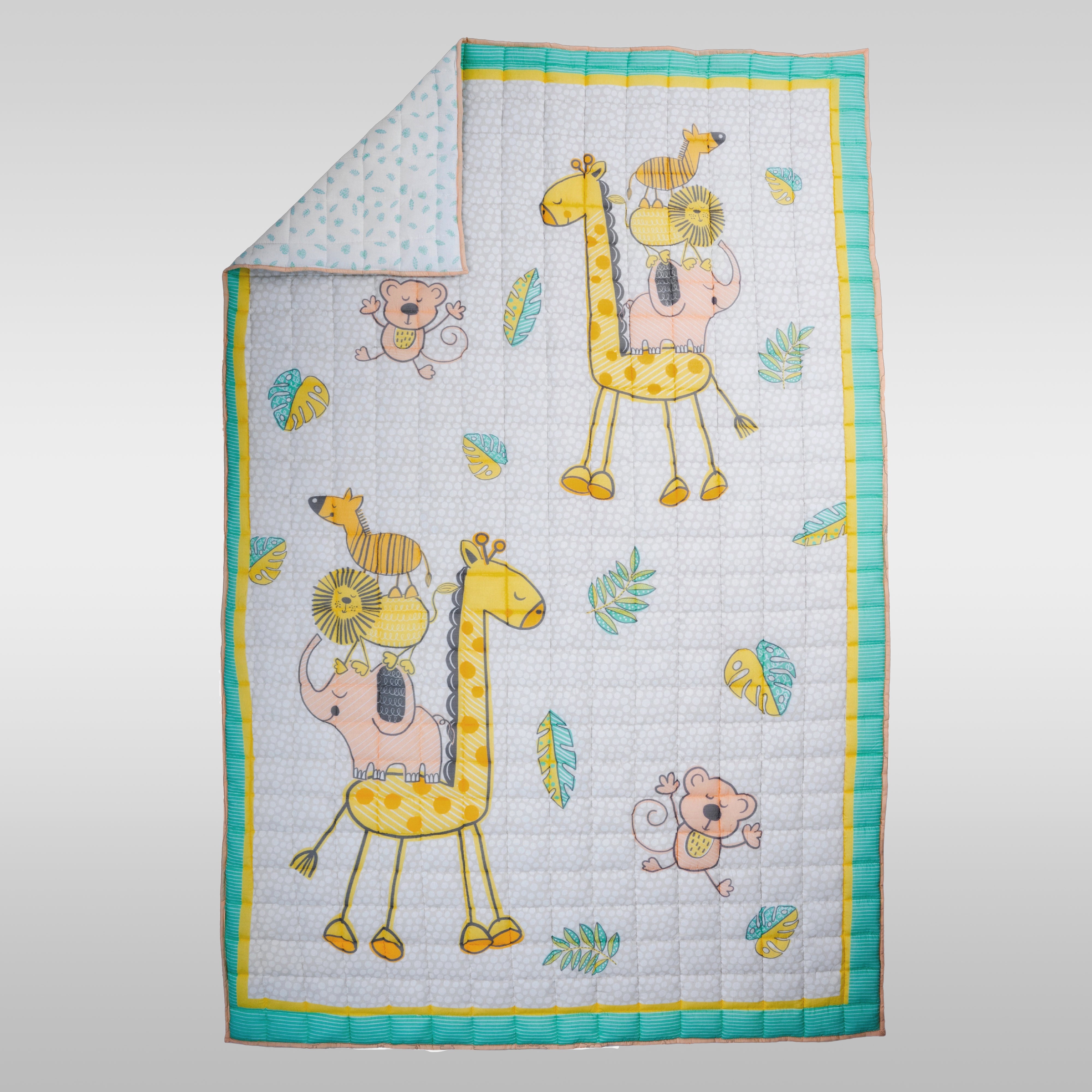 Gudgoodie Premium Cotton Muslin AC Quilt Blanket - Jungle Safari - BLQT032T13