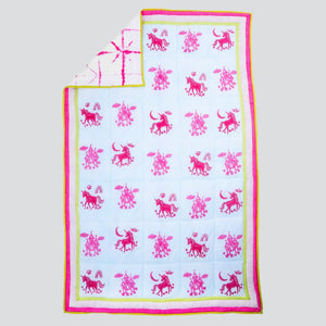 Gudgoodie Premium Cotton Muslin AC Quilt Blanket - Magical Unicorns - BLQT045T13