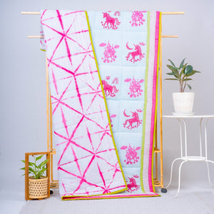 Gudgoodie Premium Cotton Muslin AC Quilt Blanket - Magical Unicorns - BLQT045T13