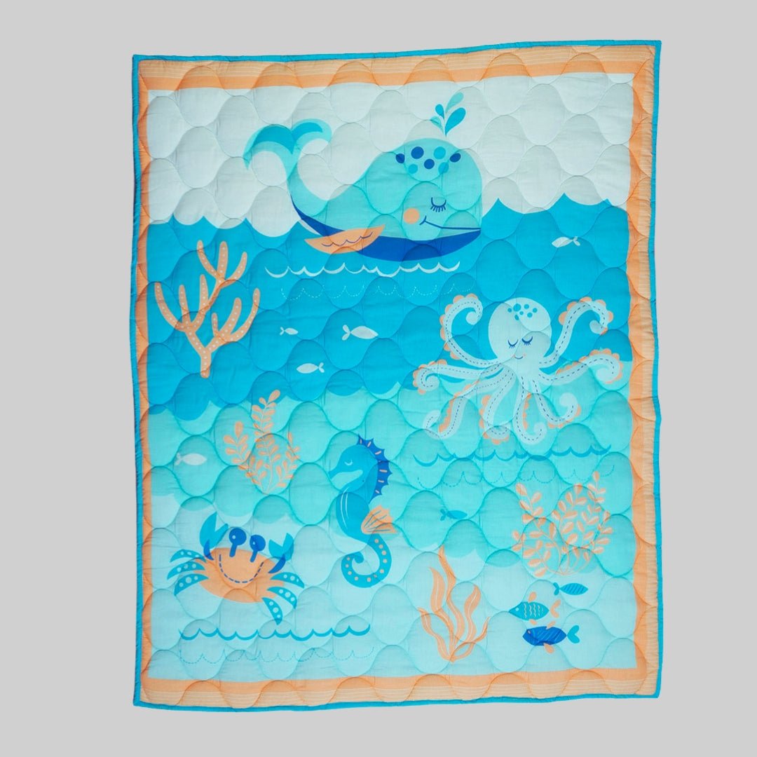 Gudgoodie Premium Cotton Muslin AC Quilt Blanket - Undersea Oasis - BLQT044T13