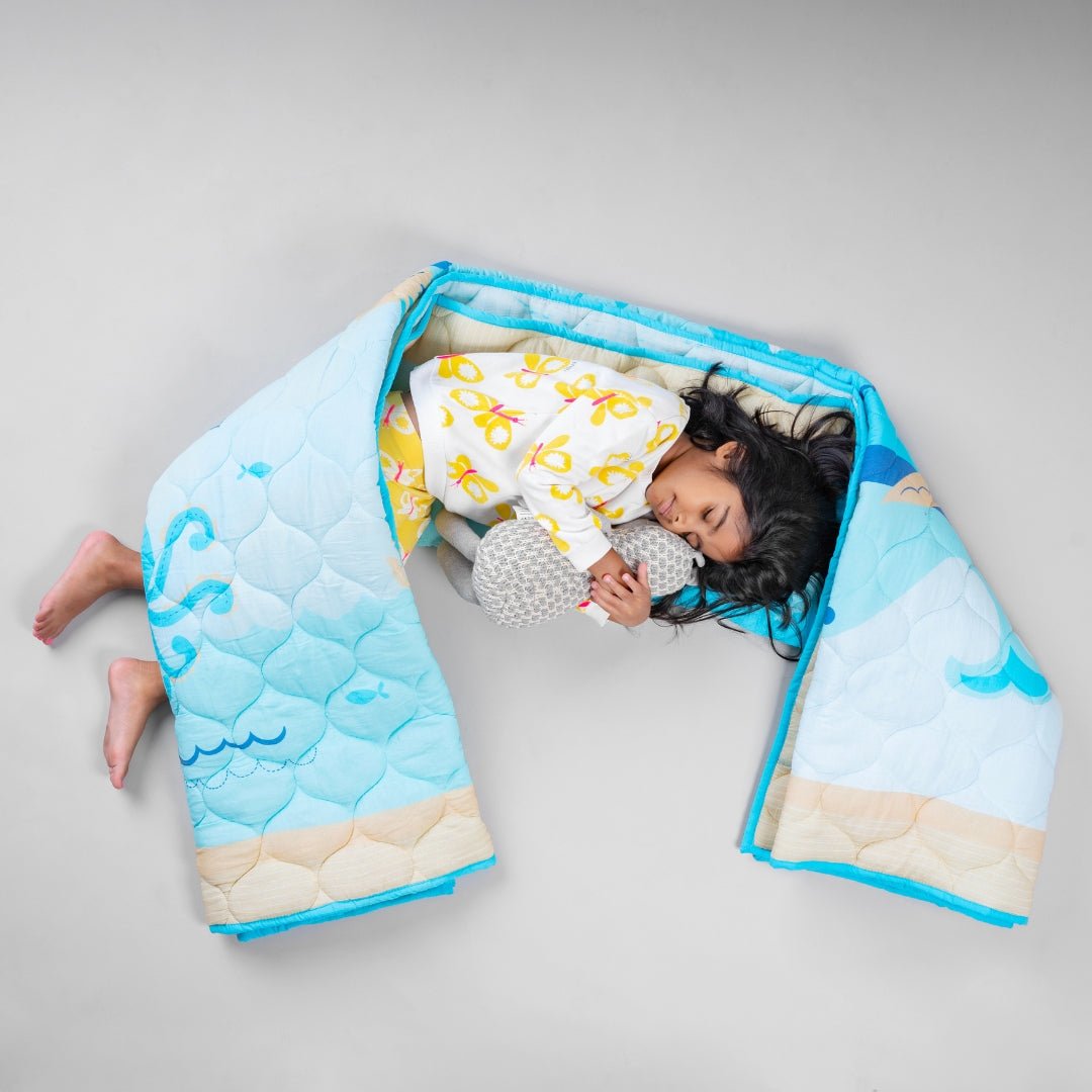 Gudgoodie Premium Cotton Muslin AC Quilt Blanket - Undersea Oasis - BLQT044T13