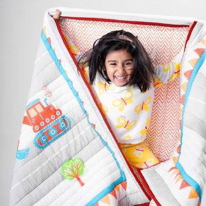 Gudgoodie Premium Cotton Muslin AC Quilt Blanket - Vehicles - BLQT046T13