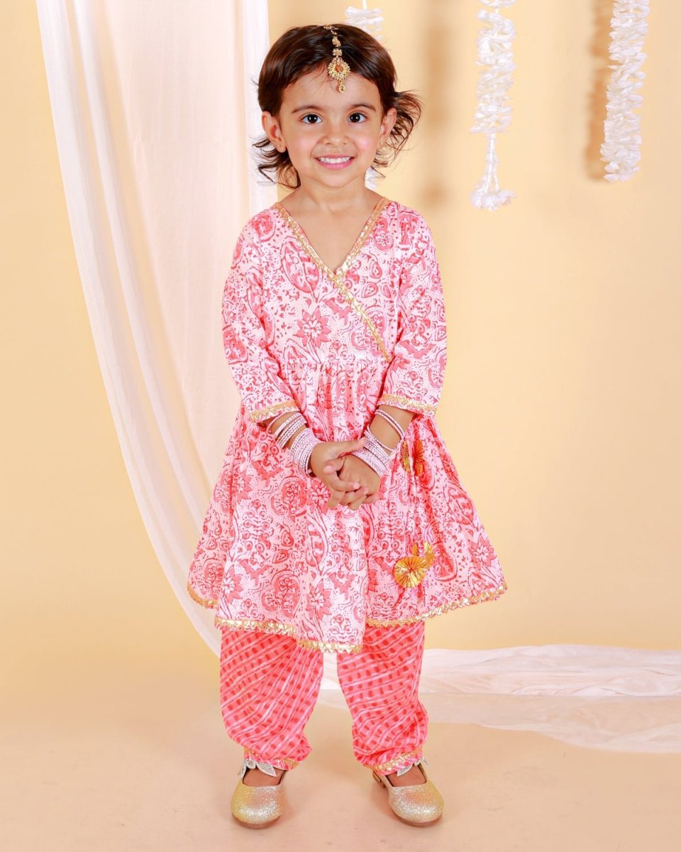Gudhal Red Girls Anarkali Kurta Set - KES-SC-GRG-0-6