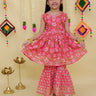 Gulaabi Rani Anarkali Kurta Sharara Set - KES - SC - GLBRN - 0 - 6