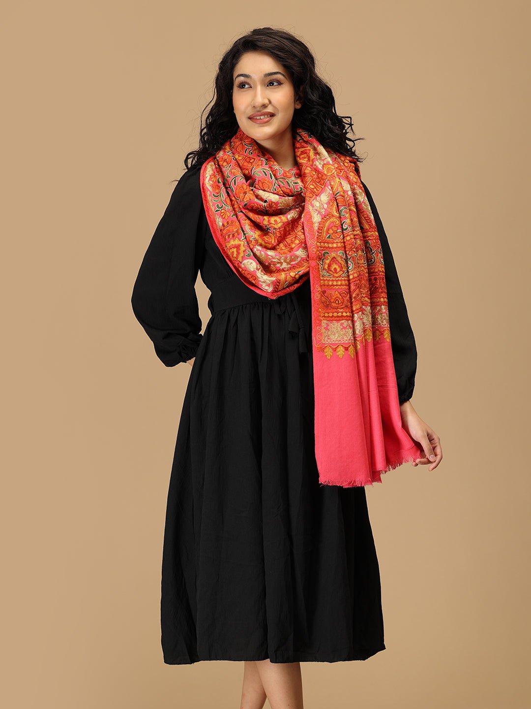 Gulaabo Gaatha Embroidered Woolen Stoles - Onesize Winter Stoles