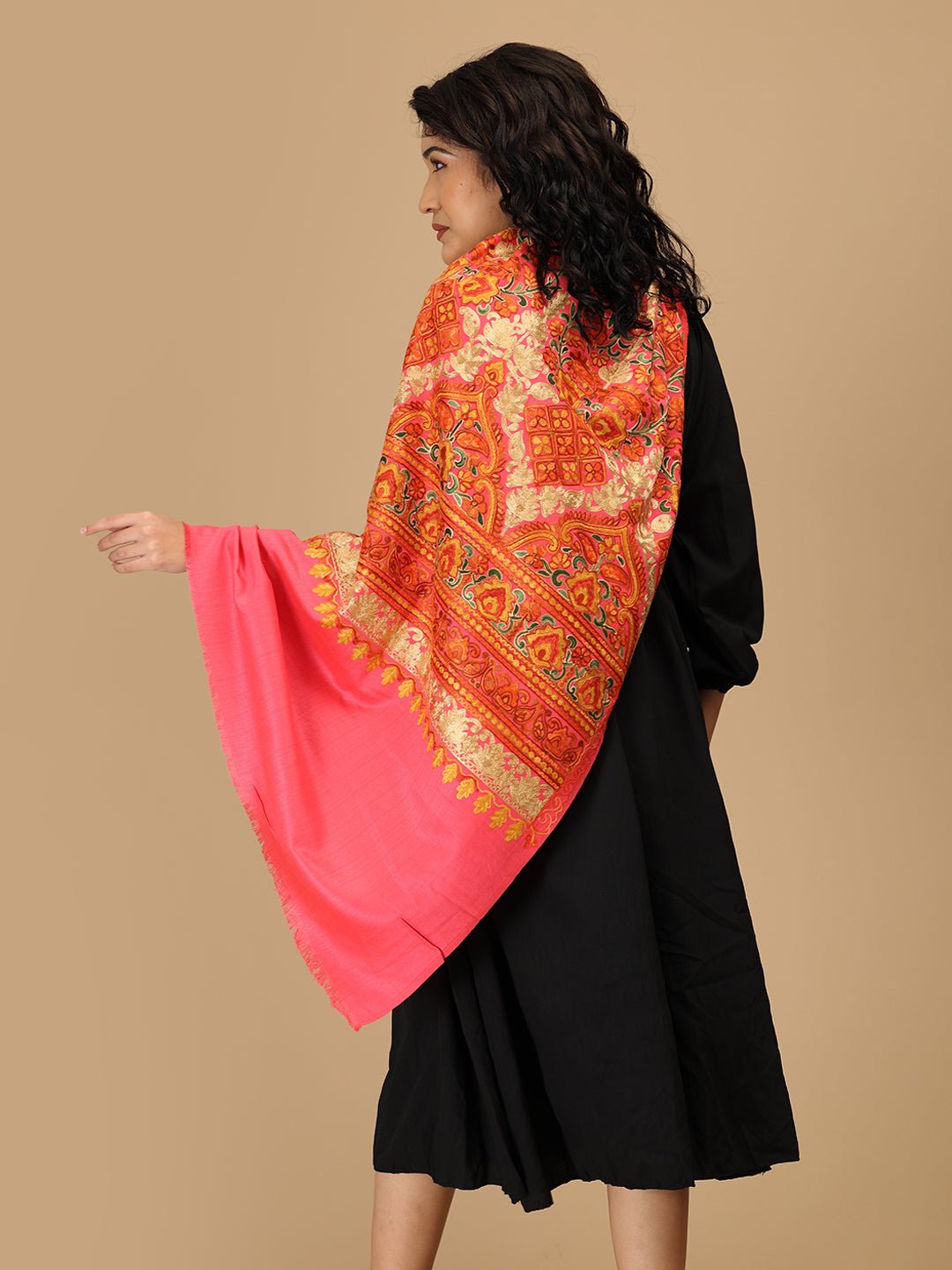 Gulaabo Gaatha Embroidered Woolen Stoles - Onesize Winter Stoles