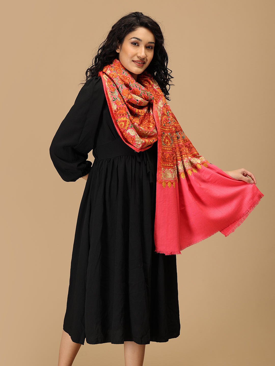 Gulaabo Gaatha Embroidered Woolen Stoles - Onesize Winter Stoles