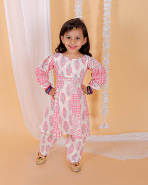 Gulaal Girls Floral Print Anarkali Kurta Set - KES-SC-GLFAK-0-6