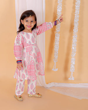 Gulaal Girls Floral Print Anarkali Kurta Set - KES-SC-GLFAK-0-6