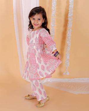Gulaal Girls Floral Print Anarkali Kurta Set - KES-SC-GLFAK-0-6