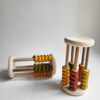 Gulab Tribe Handcrafted Wooden Abacus Rolling Rattle - GT - 13