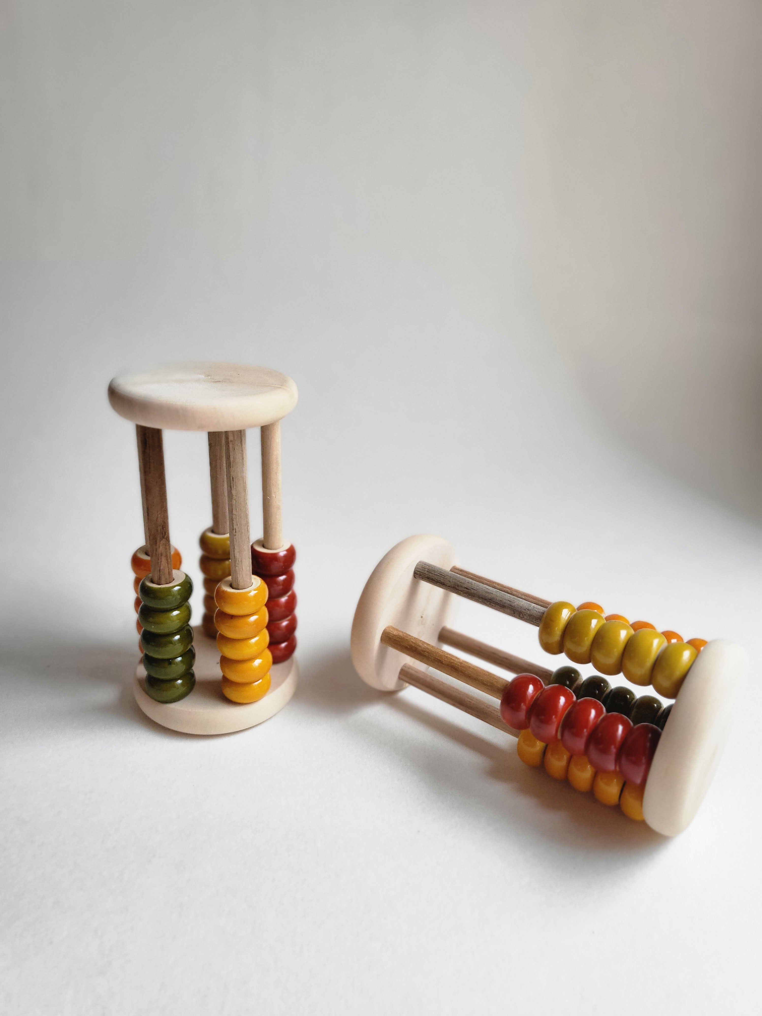 Gulab Tribe Handcrafted Wooden Abacus Rolling Rattle - GT - 13