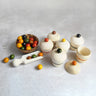 Gulab Tribe Handcrafted Wooden Cupcake sorting and counting set - GTS - 07