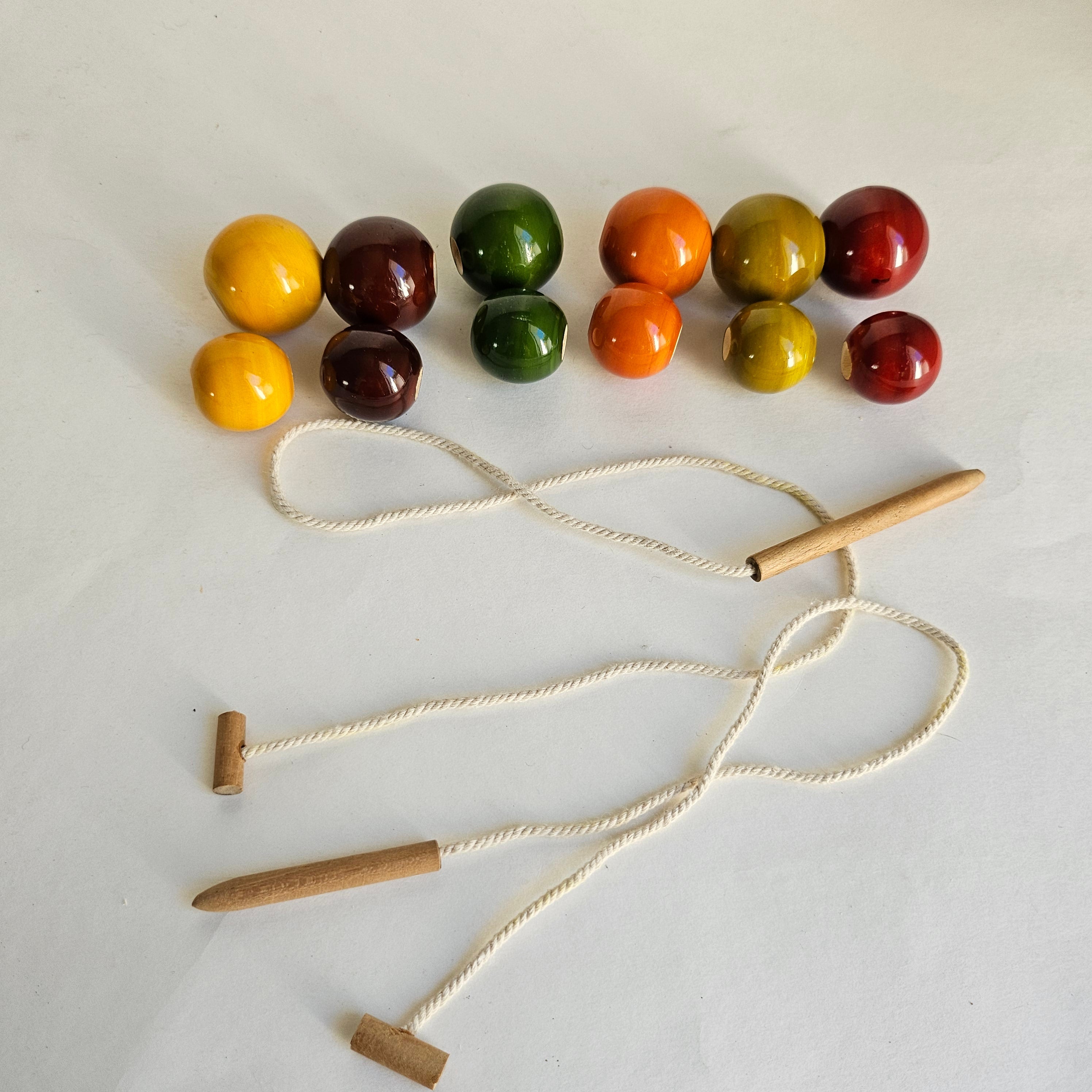 Gulab Tribe Handcrafted Wooden Lacing Beads - GTS - 19