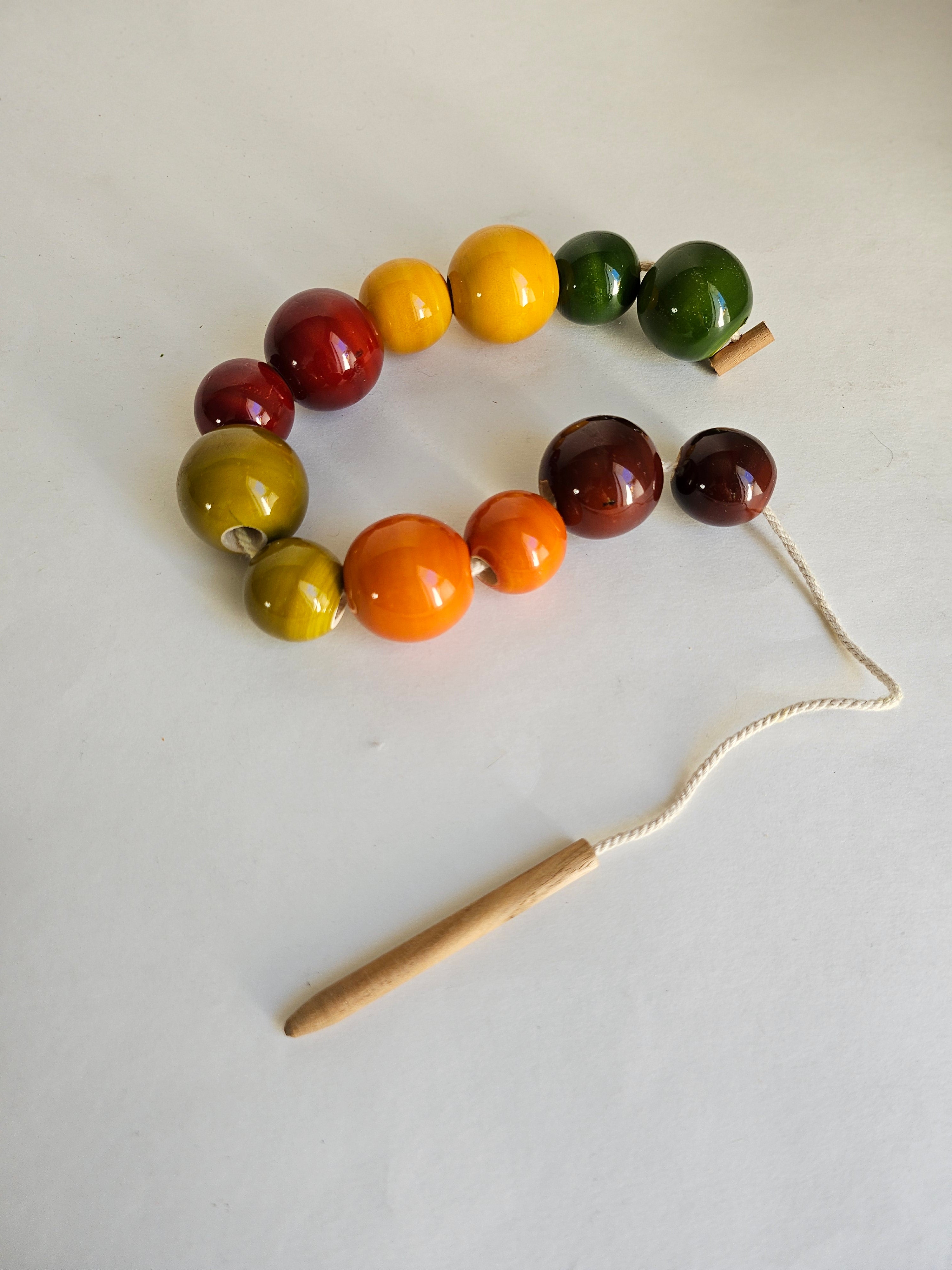 Gulab Tribe Handcrafted Wooden Lacing Beads - GTS - 19