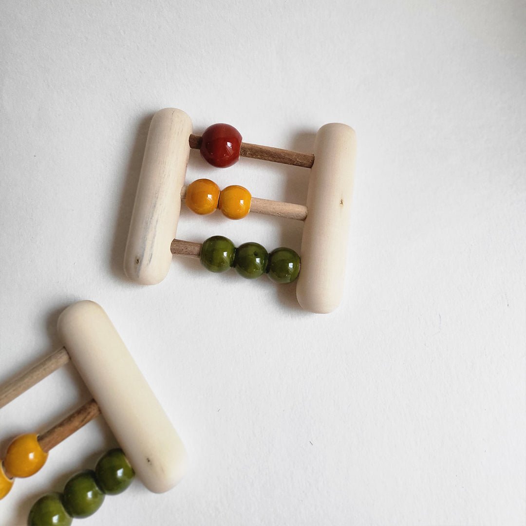 Gulab Tribe Handcrafted Wooden Mini Abacus Rattle - GT - 12