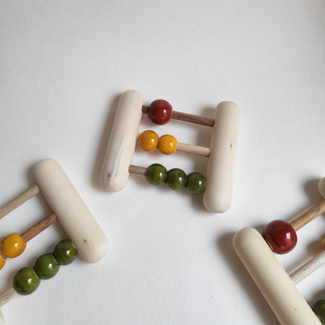 Gulab Tribe Handcrafted Wooden Mini Abacus Rattle - GT - 12