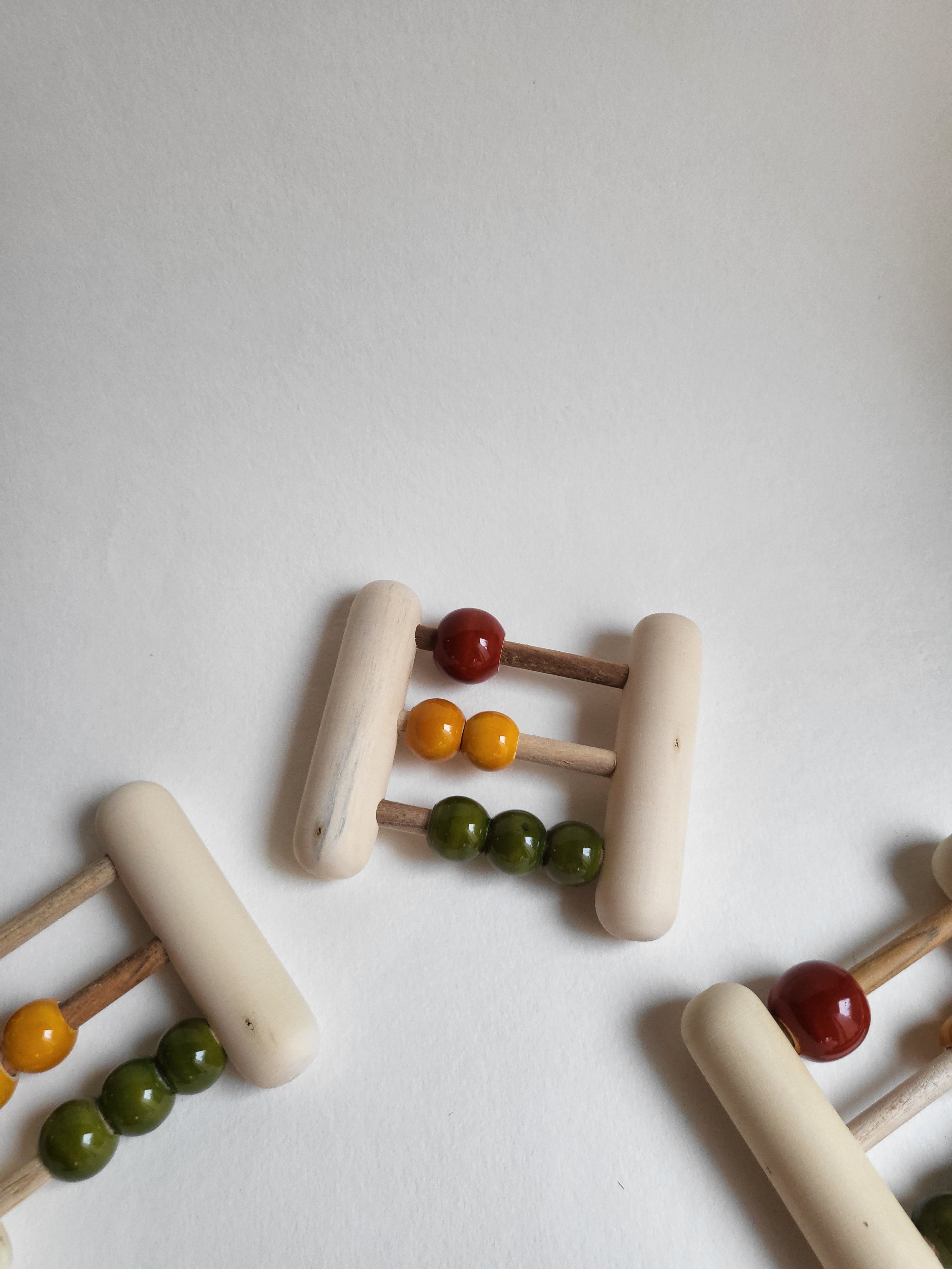 Gulab Tribe Handcrafted Wooden Mini Abacus Rattle - GT - 12