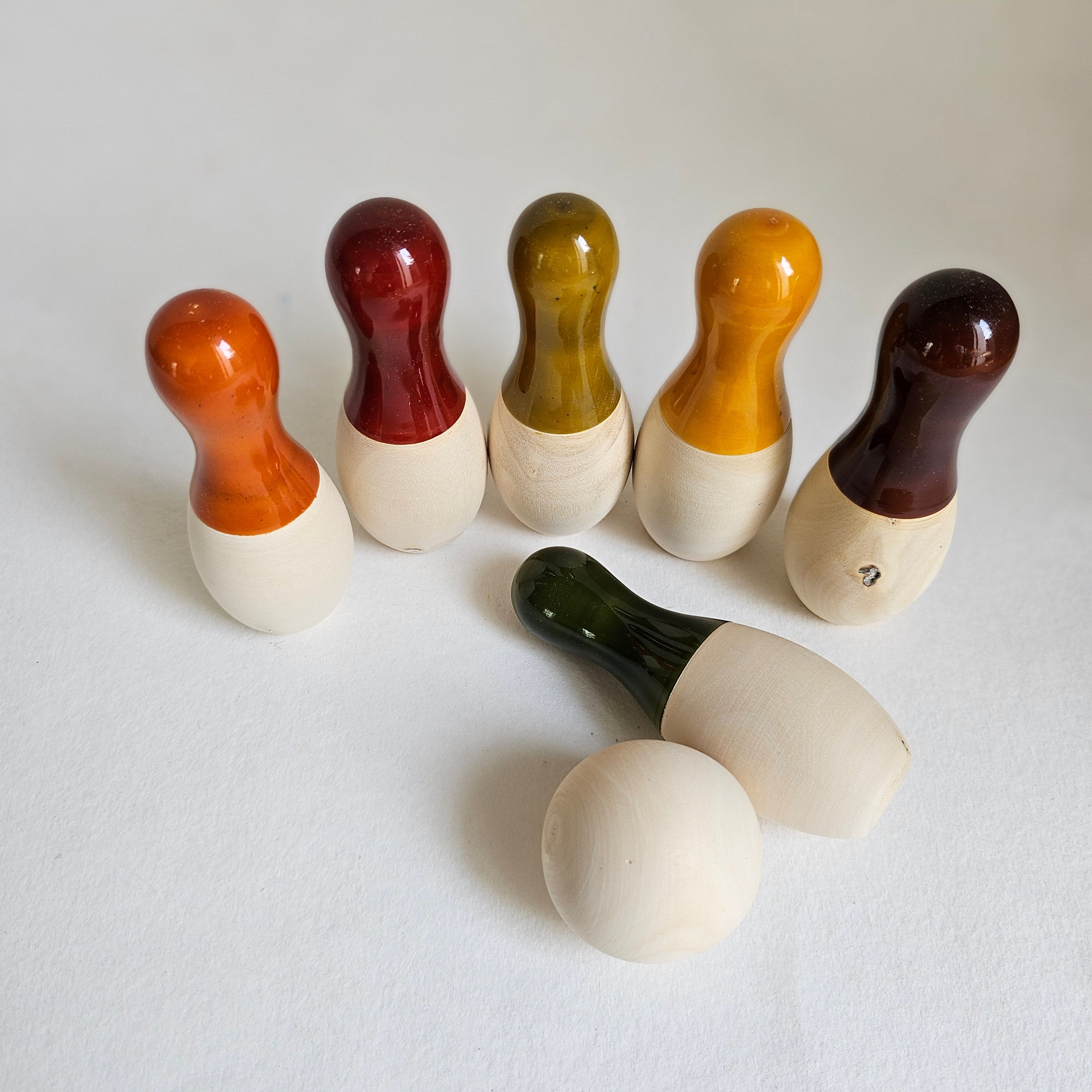 Gulab Tribe Handcrafted Wooden Mini Bowling Set - GTS - 02