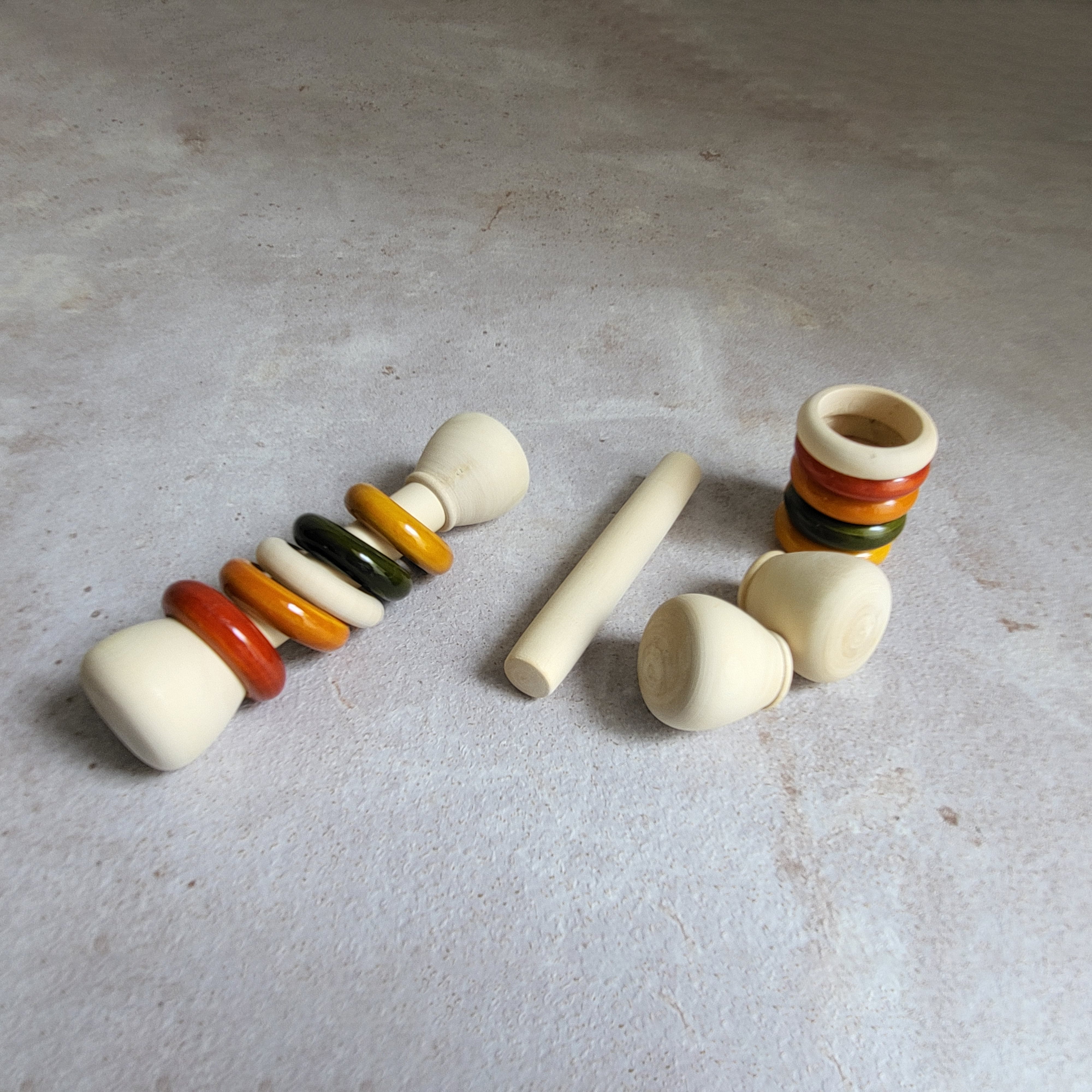 Gulab Tribe Handcrafted Wooden Mini Rattle - GT - 06