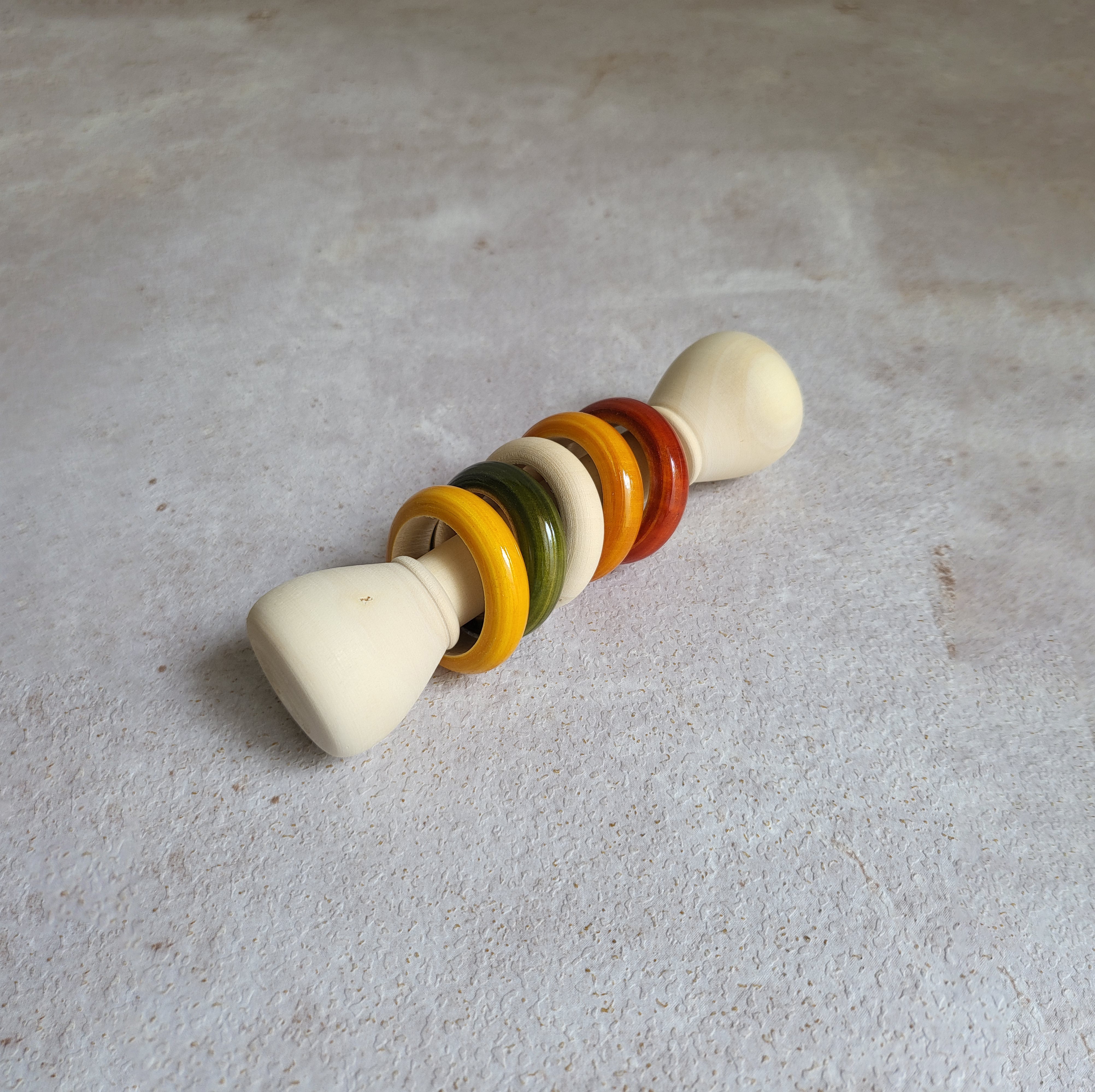Gulab Tribe Handcrafted Wooden Mini Rattle - GT - 06