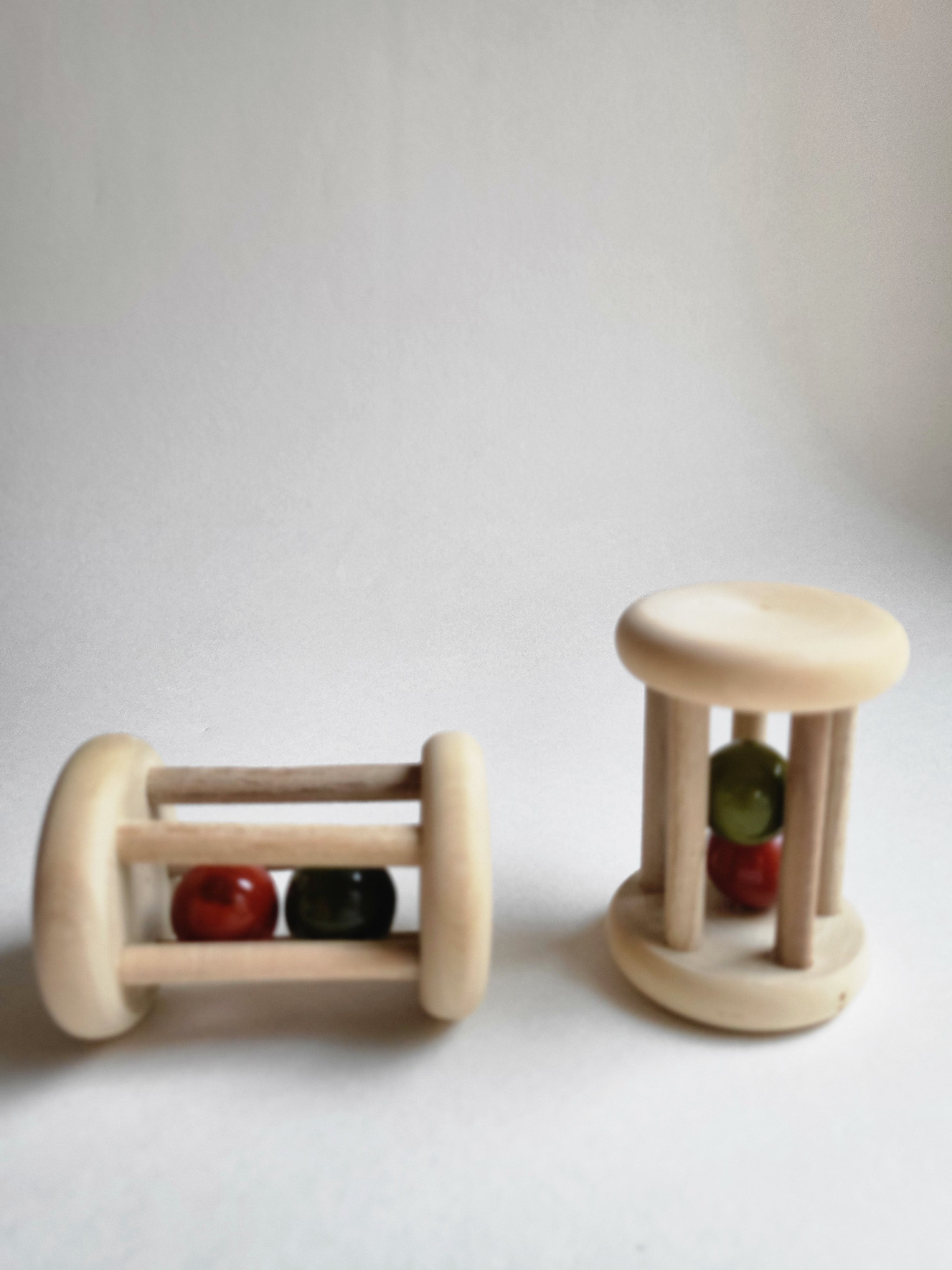 Gulab Tribe Handcrafted Wooden Mini Rolling Rattle - GT - 11