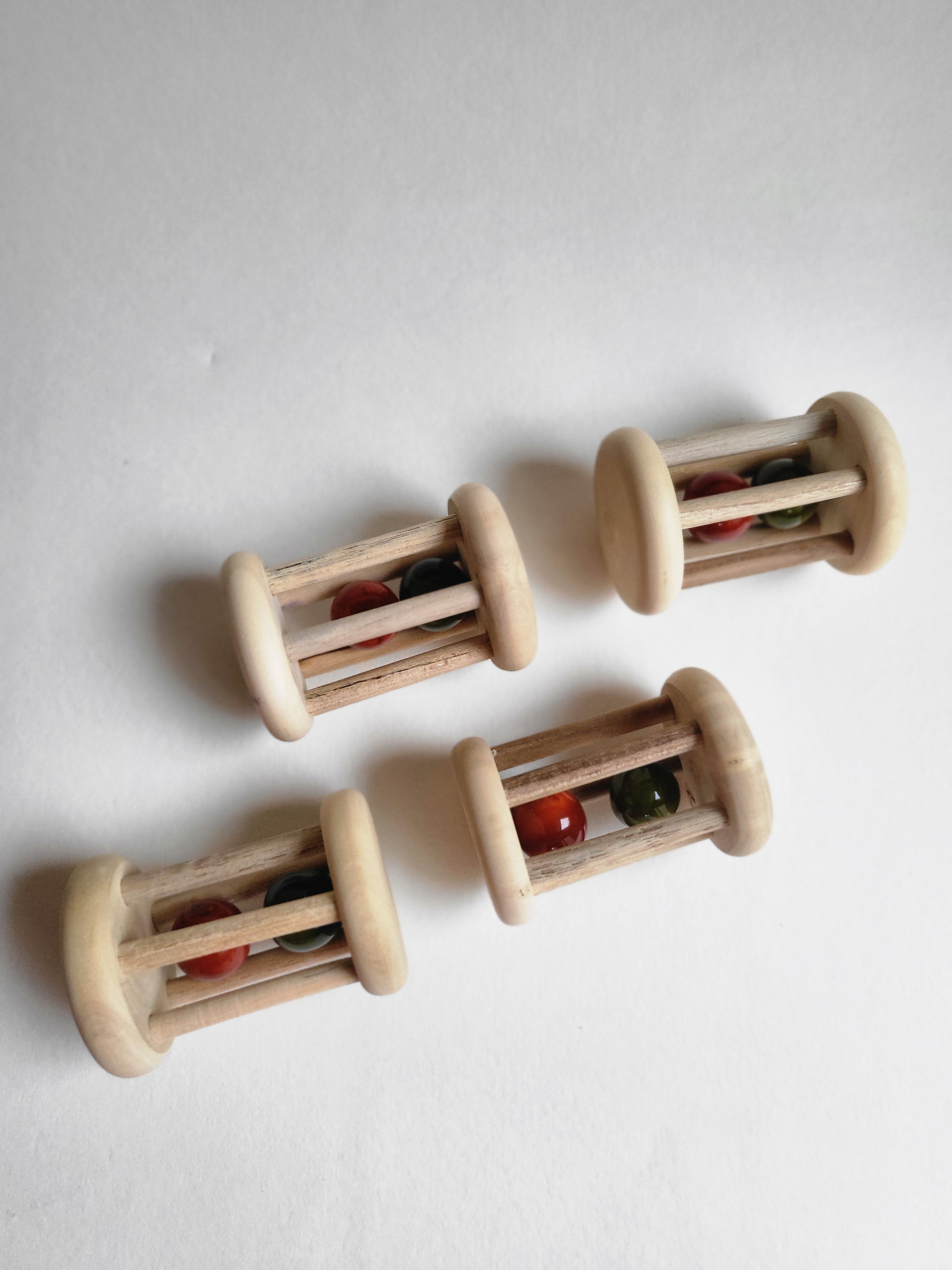 Gulab Tribe Handcrafted Wooden Mini Rolling Rattle - GT - 11