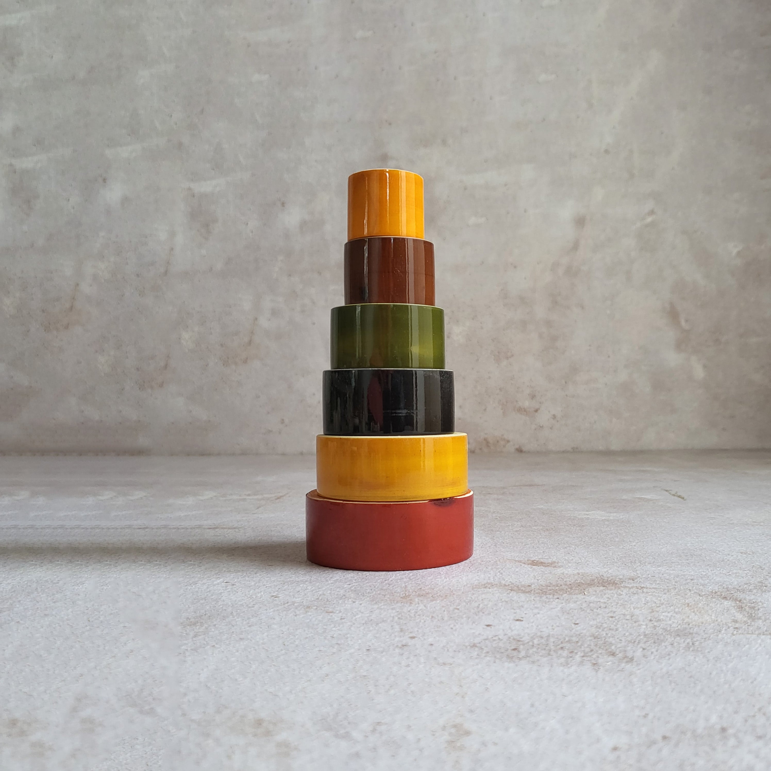 Gulab Tribe Handcrafted Wooden Nesting and stacking cups - GTS - 08