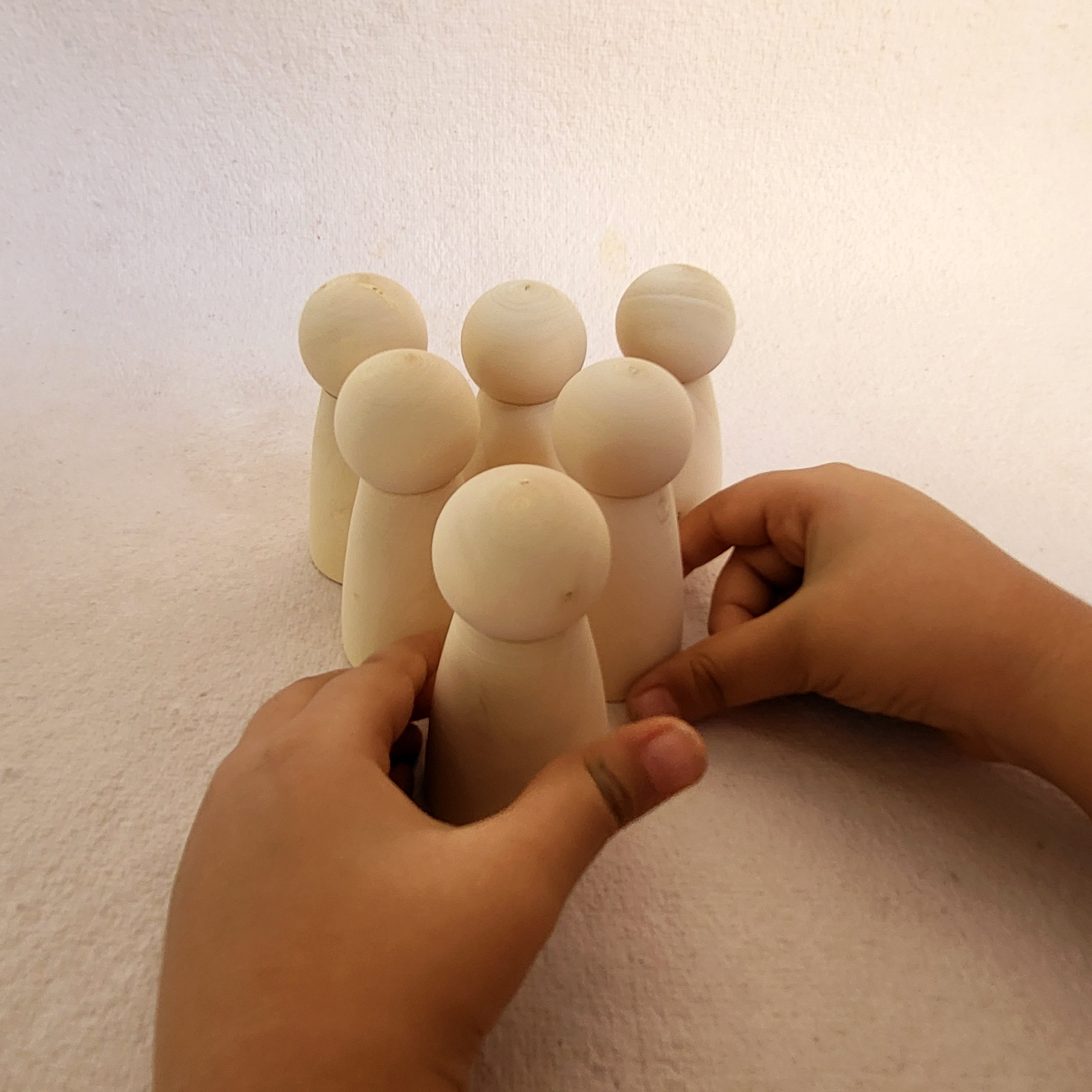 Gulab Tribe Handcrafted Wooden Peg Dolls - GTS - 04