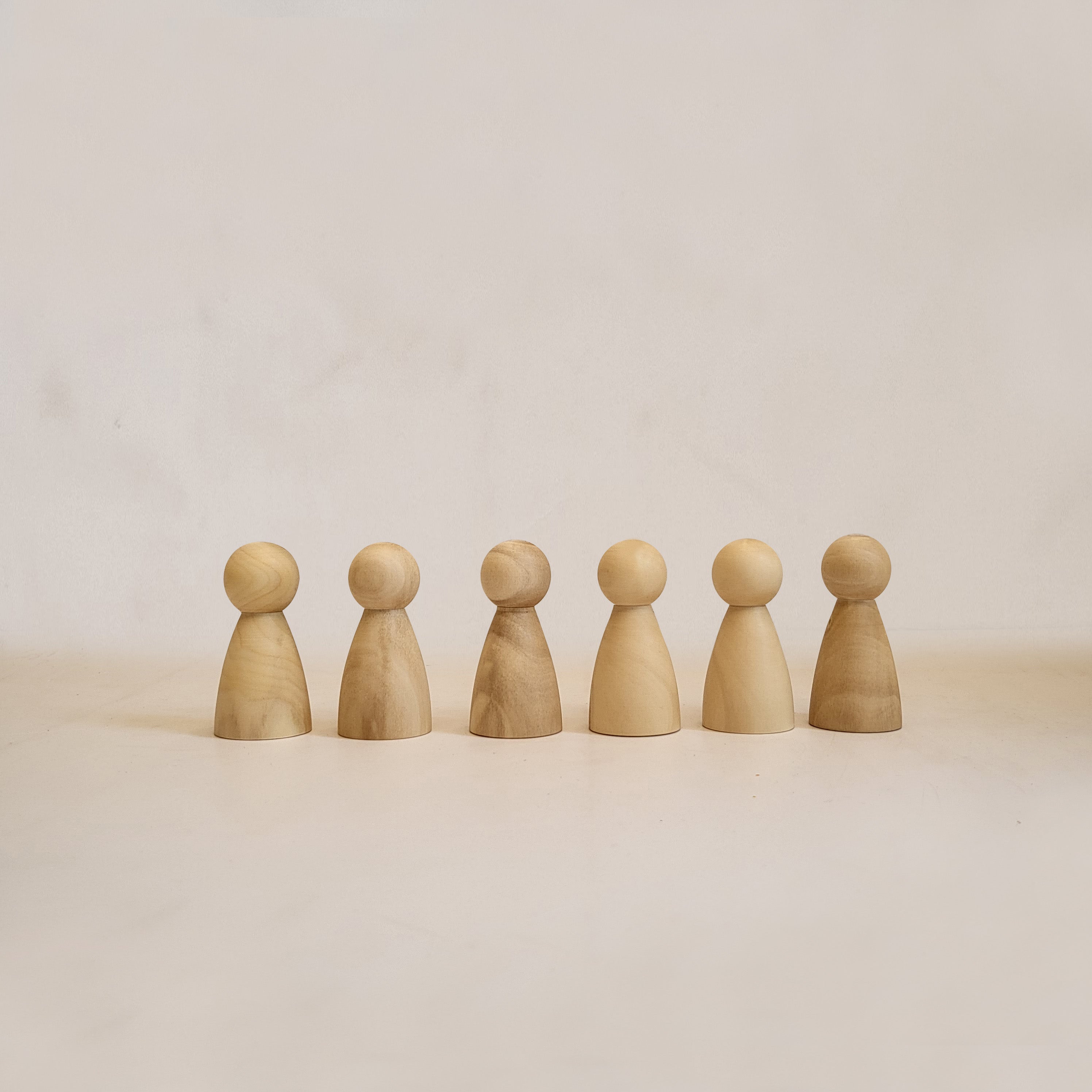 Gulab Tribe Handcrafted Wooden Peg Dolls - GTS - 04