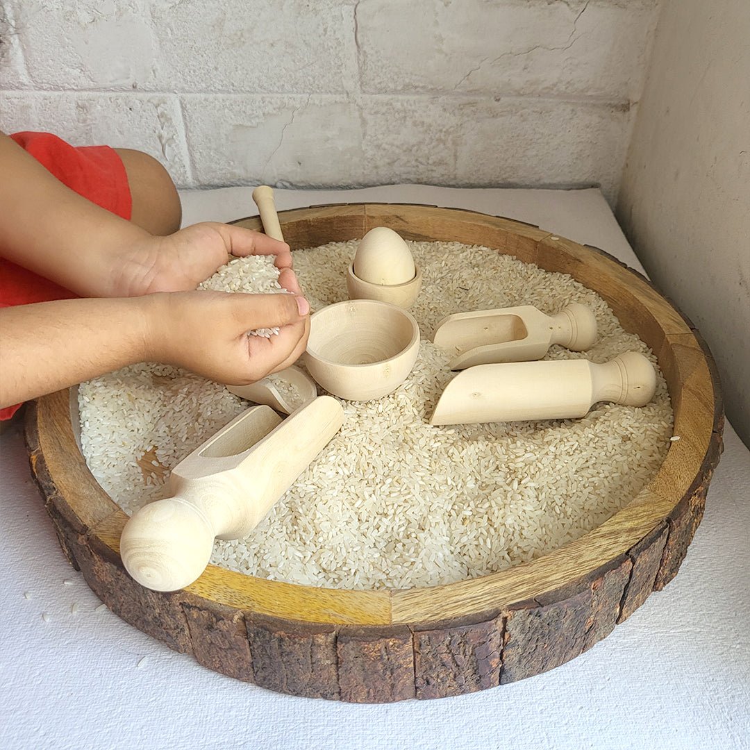 Gulab Tribe Handcrafted Wooden Sensory Play Set - GTS - 10