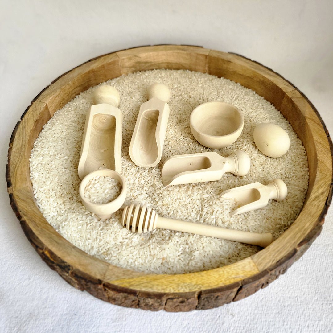 Gulab Tribe Handcrafted Wooden Sensory Play Set - GTS - 10