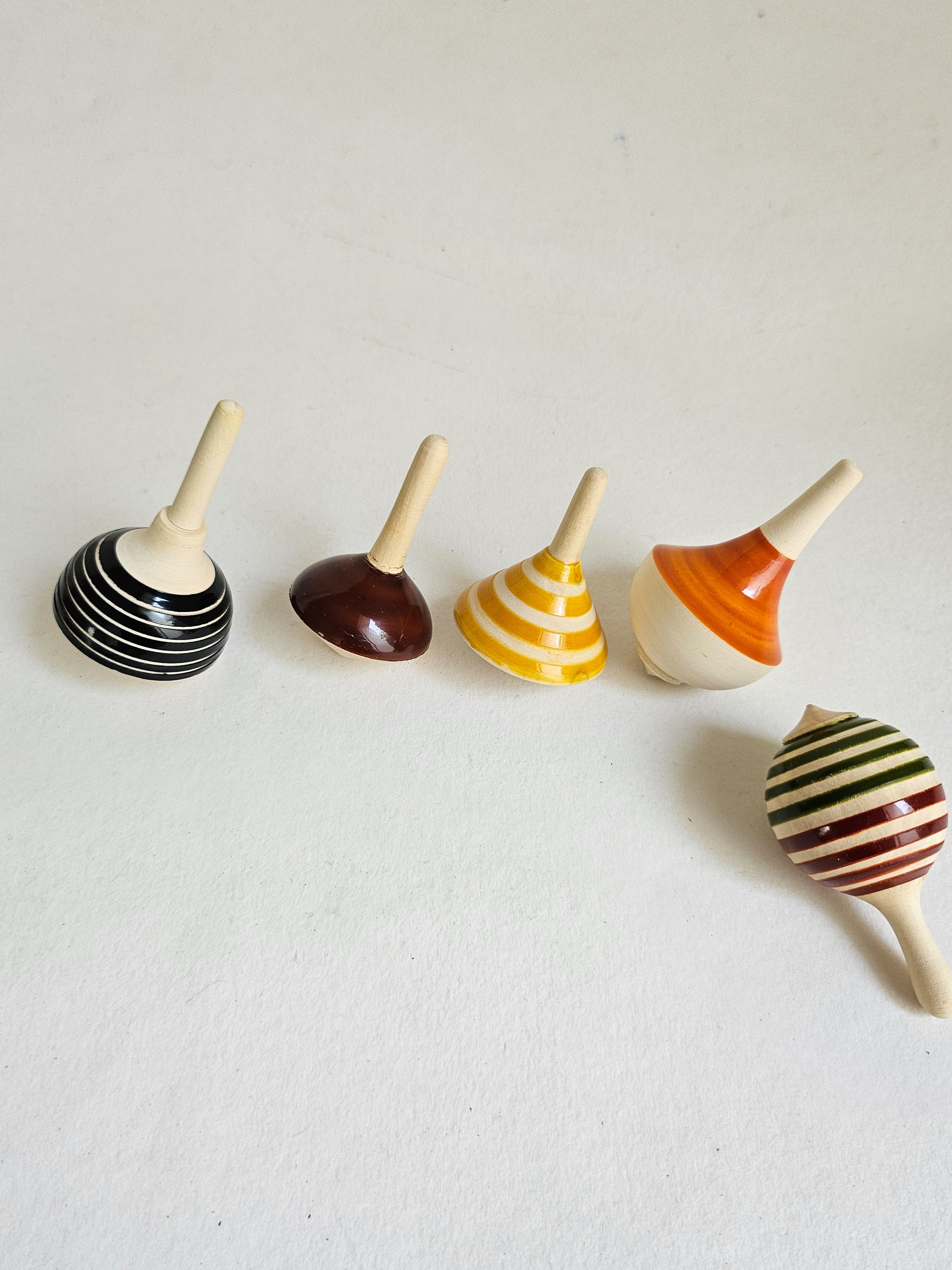 Gulab Tribe Handcrafted Wooden Spinning Tops - GTS - 17