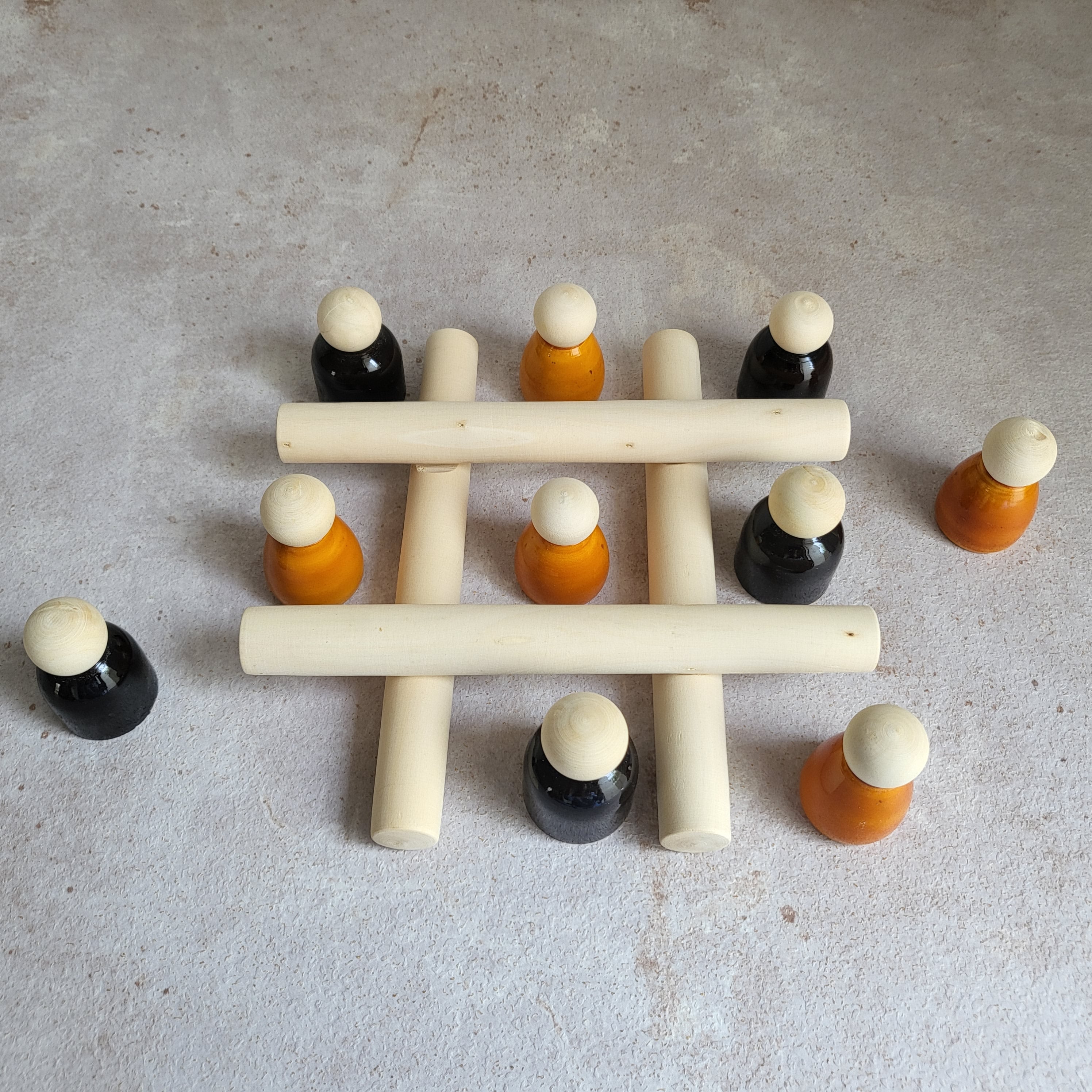 Gulab Tribe Handcrafted Wooden Tic Tac Toe - GT - 03